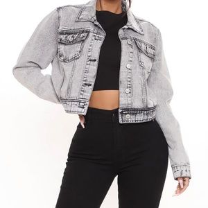 Fashion Nova Denim Cropped Jacket